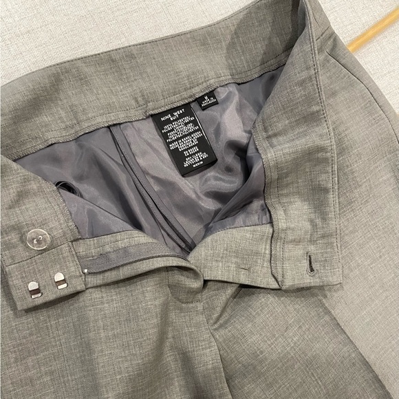 NINE WEST heather grey 2-piece suit blazer jacket pants trousers. Size 8. - Picture 8 of 11